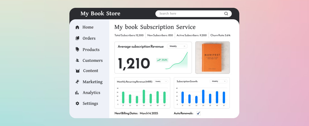 Create Book Subscription service for books